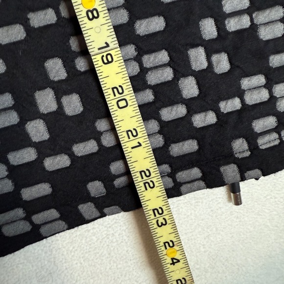 Jamie Sadock Pullover Top 1/4‎ Zip Womens S Small Mock Neck Geometric Black Gray - Picture 6 of 6